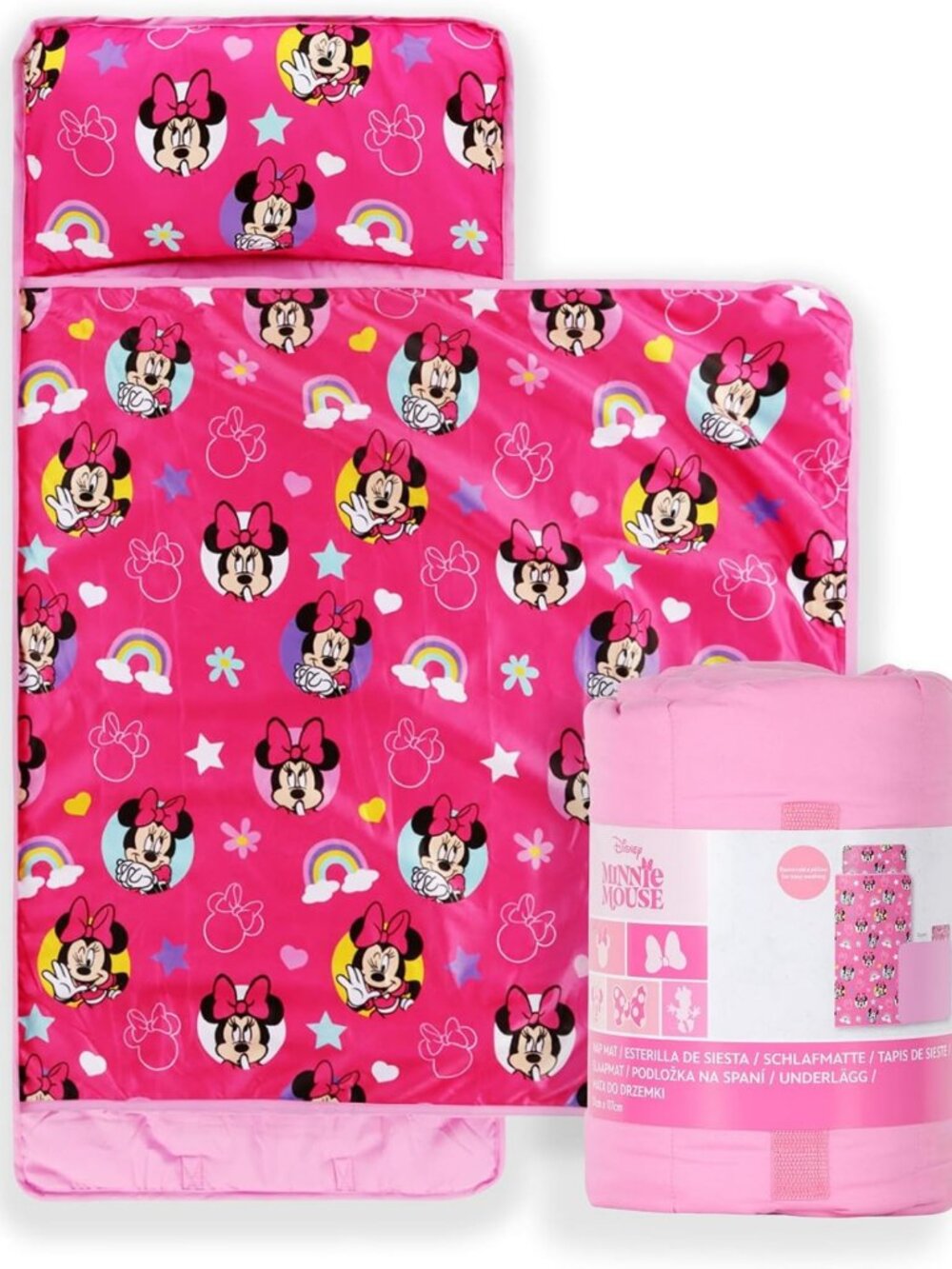 Cozy Kids Nap Mat with Pillow & Blanket – Soft 46"x20" Microfiber for School